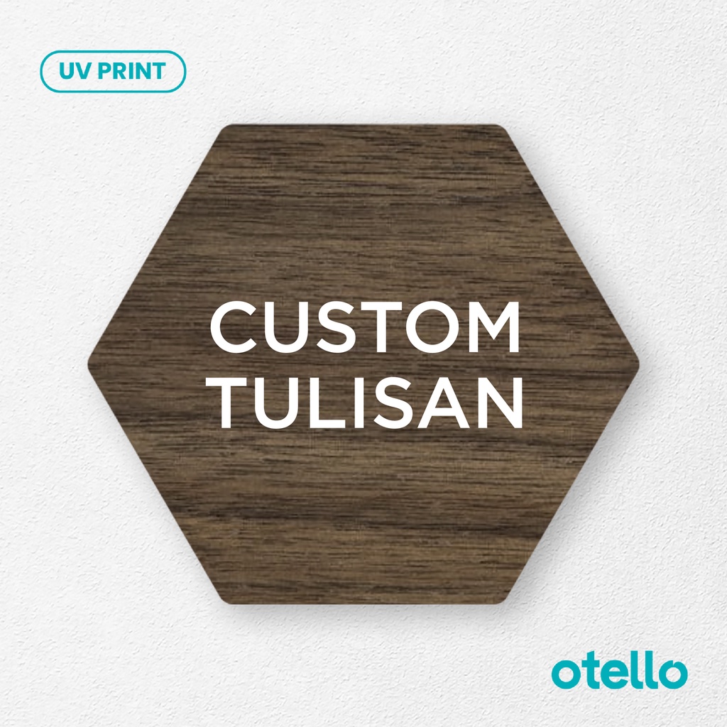 Custom Papan Signage Request Tulisan Costum Sign Board Kayu Print Tulisan Papan Label Tempel Dinding