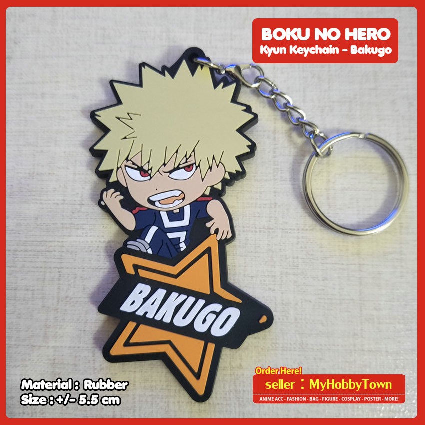 Gantungan Kunci Karet Anime Boku no Hero Academia Bakugou Katsuki Kyun