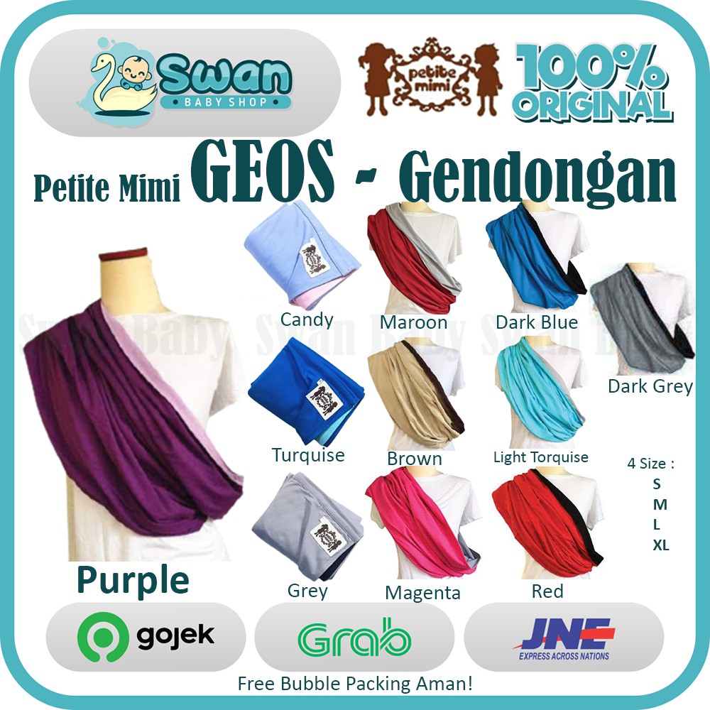 Geos Petite Mimi POLOS / Gendongan Bayi / Simple Sling
