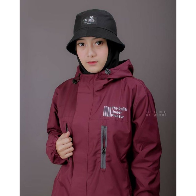 jaket parasut hijab wanita anti air windbraker