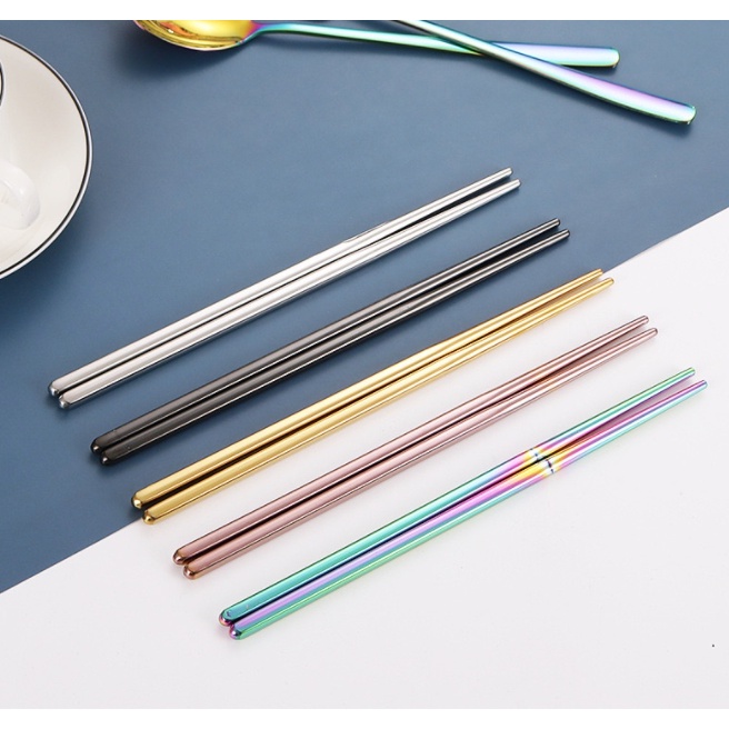 Sendok Garpu Korea Sumpit Stainless 304 / Sendok Sujeo Sendok Garpu Alat Makan Stainless Steel