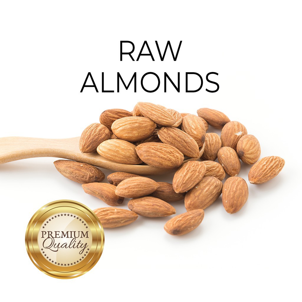 

1KG RAW ALMONDS Natural Kacang Almond Mentah - Numi Pak