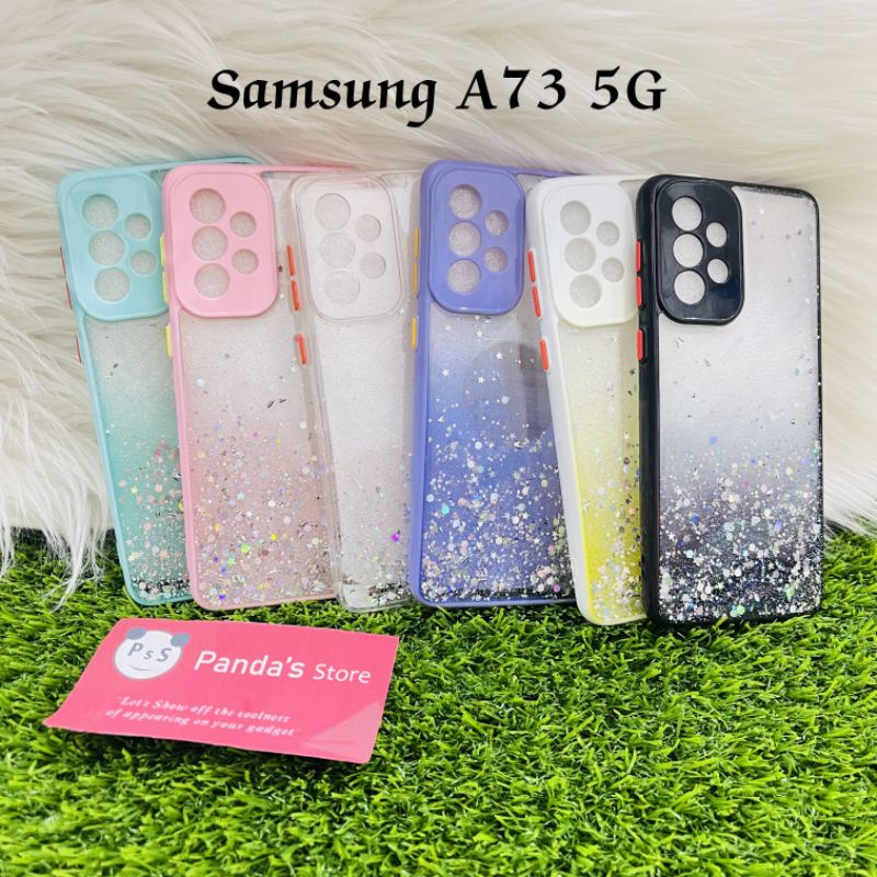 Glitter Case Samsung A73 5G Funny Color Dengan Pelindung Kamera (PsS)