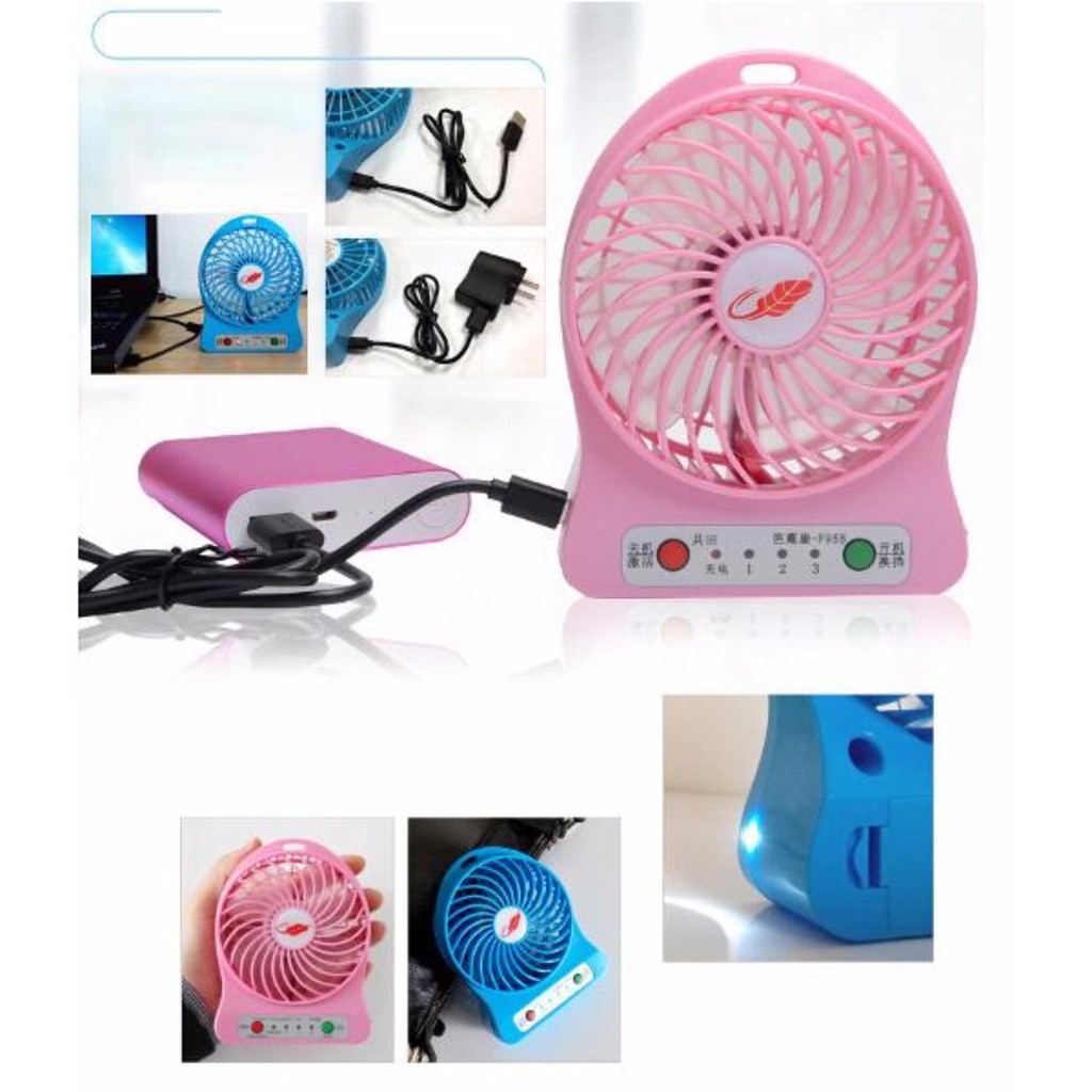 [NEW]Free Bateray + USB Kipas Angin Mini Portable Mini Fan USB Portable Model Duduk