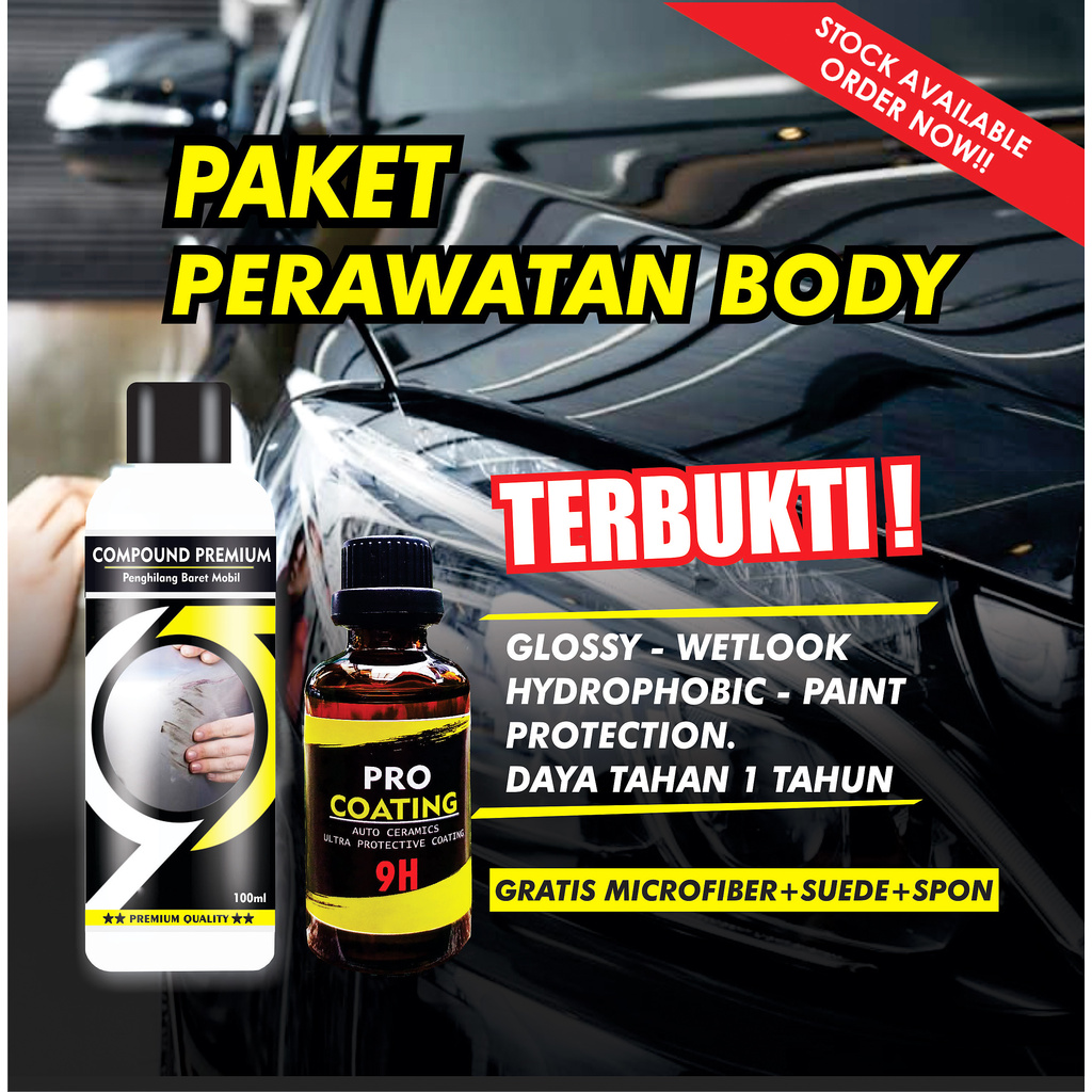 NANO CERAMIC COATING 9H - NANO COATING - KOMPON POLES MOBIL MOTOR - PAKET POLES BODY MOBIL MOTOR
