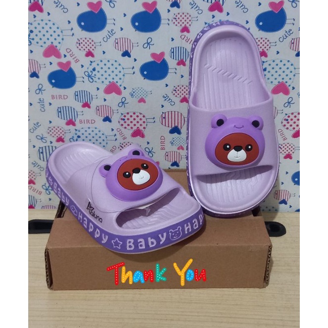 sandal selop anak cewek impor karakter lucu