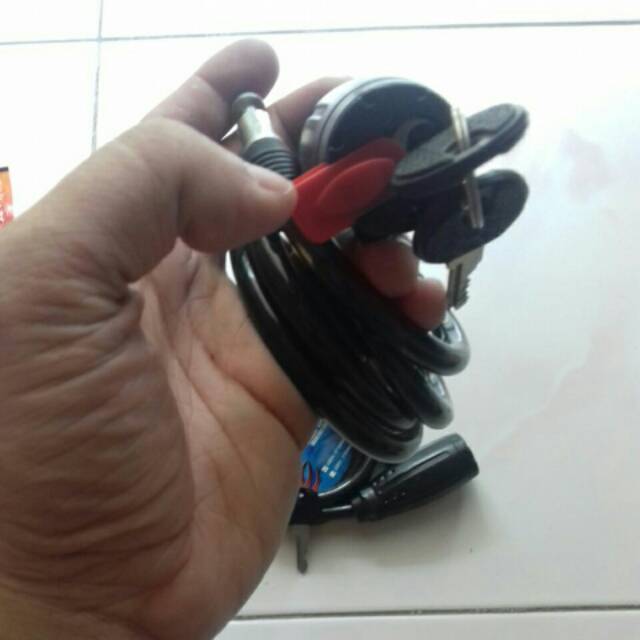 Kunci spiral lock bicycle sepeda motor gembok