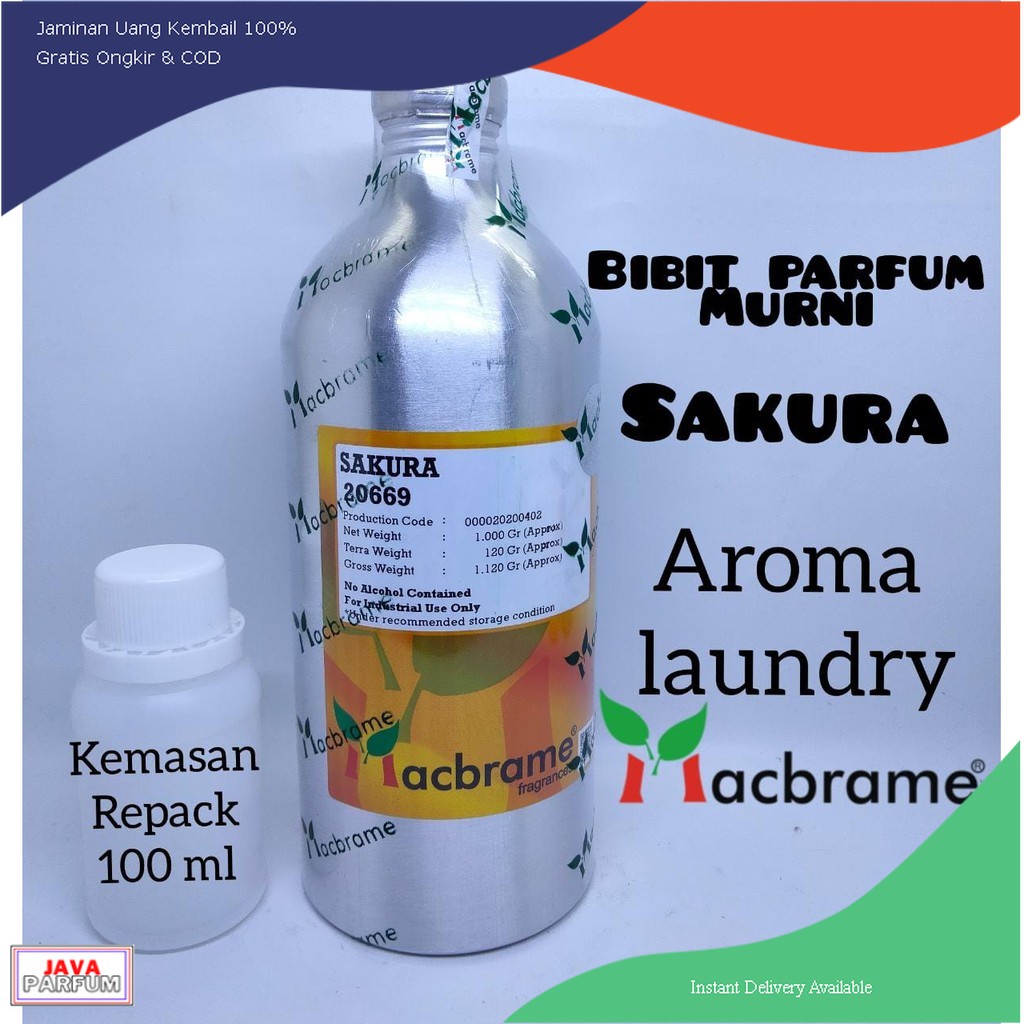 SAKURA BIBIT PARFUM MURNI 100 ML. BY MACBRAME AROMA LAUNDRY