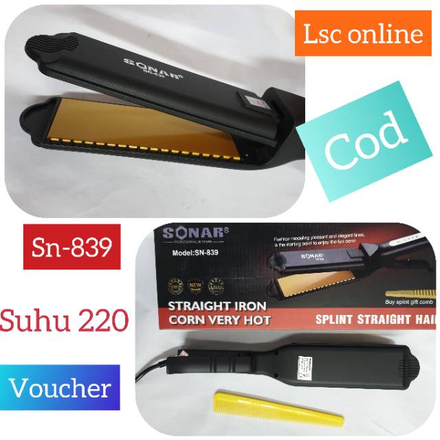 ALAT CATOK SONAR SN-839 CATOKAN RAMBUT SUHU  REBONDING LURUS DAN MURAH