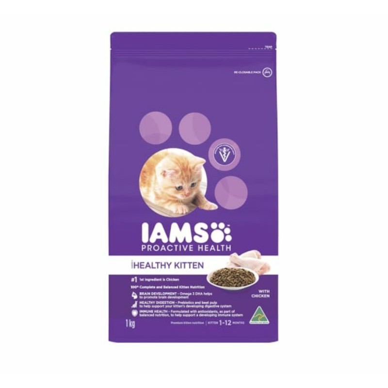 iams wishkas makanan anak kucing rasa ayam 1 kg