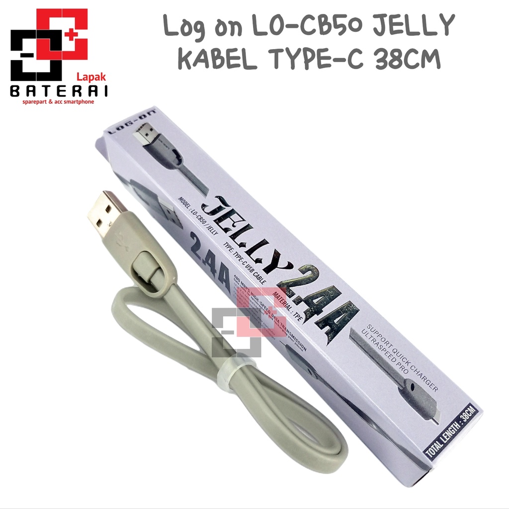 LOG - ON CB50c 38CM Kabel Data Type C 2.4A Fast Charging