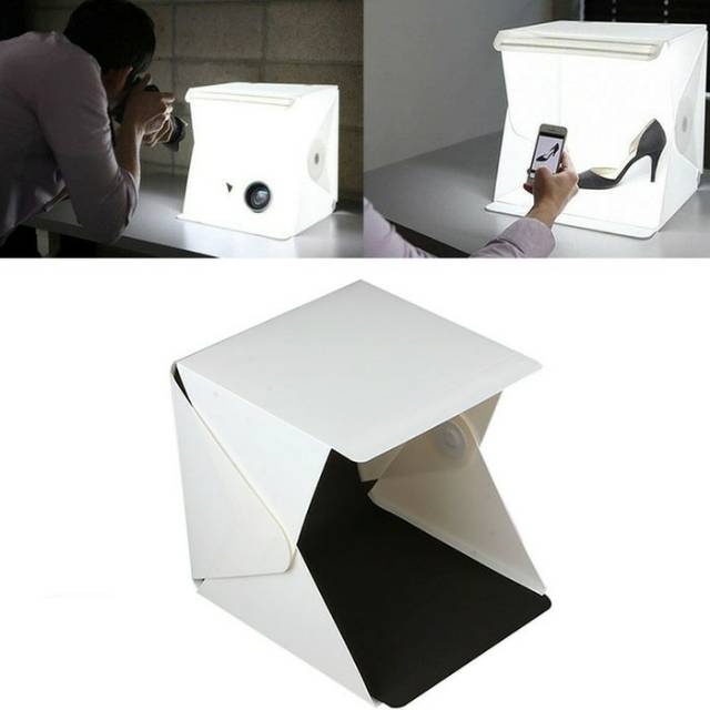 Studio Box Mini Folding Kotak Tempat Foto Portable With LED