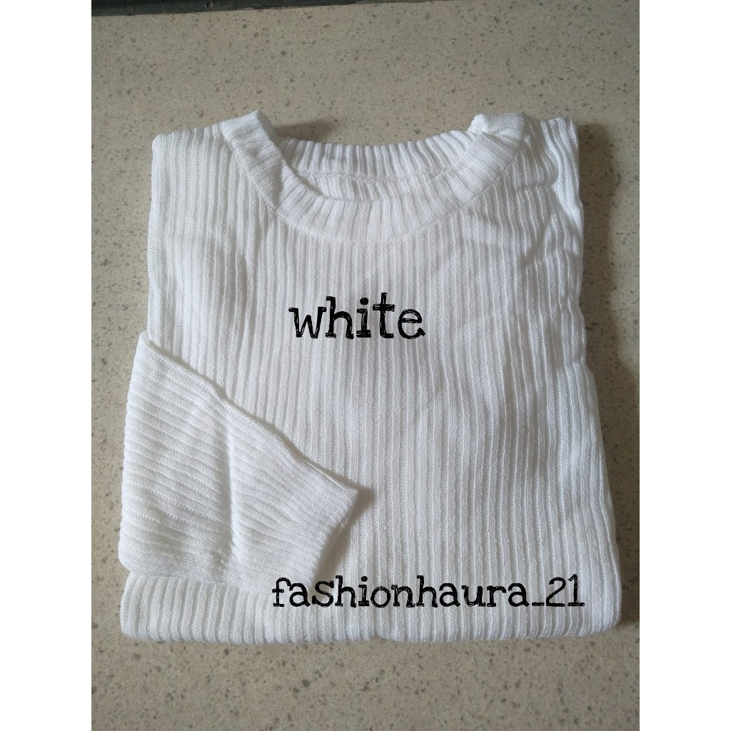 BEST SELLER BOXY ABG SWEATER RAJUT JUMBO WANITA OVERSIZE BAJU RAJUT POLOS HALUS ATASAN WANITA RAJUT PREMIUM-white
