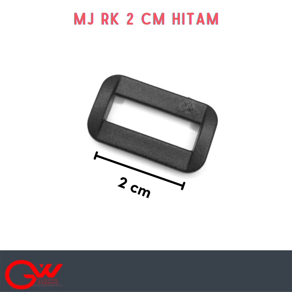 RING KOTAK PLASTIK / RING KOTAK 2 CM / MJ RK 2,0 CM HITAM