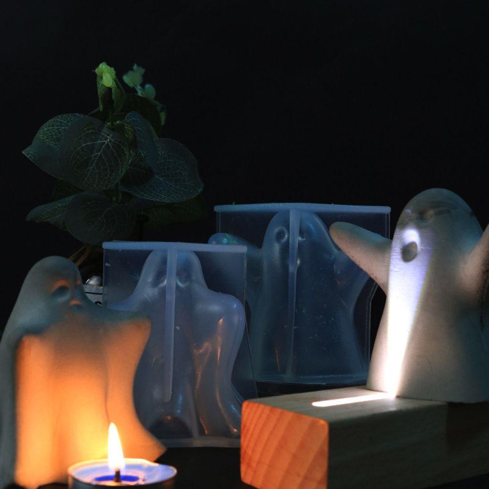 Suyo Cetakan Lilin Aromaterapi / Gypsum Handmade Bentuk Tengkorak Horror Bahan Silikon