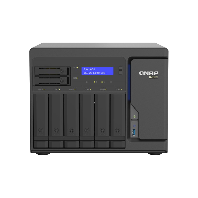 QNAP TS-h886-D1622-16G 8-BAY NAS 16GB RAM SERVER STORAGE CLOUD TS-h886