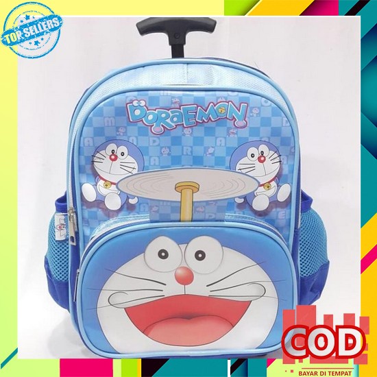 Tas Troli Tas Dorong Ransel Anak Laki-Laki Karakter Superhero - Tas Troli Anak - Tas Anak Trolley Ba