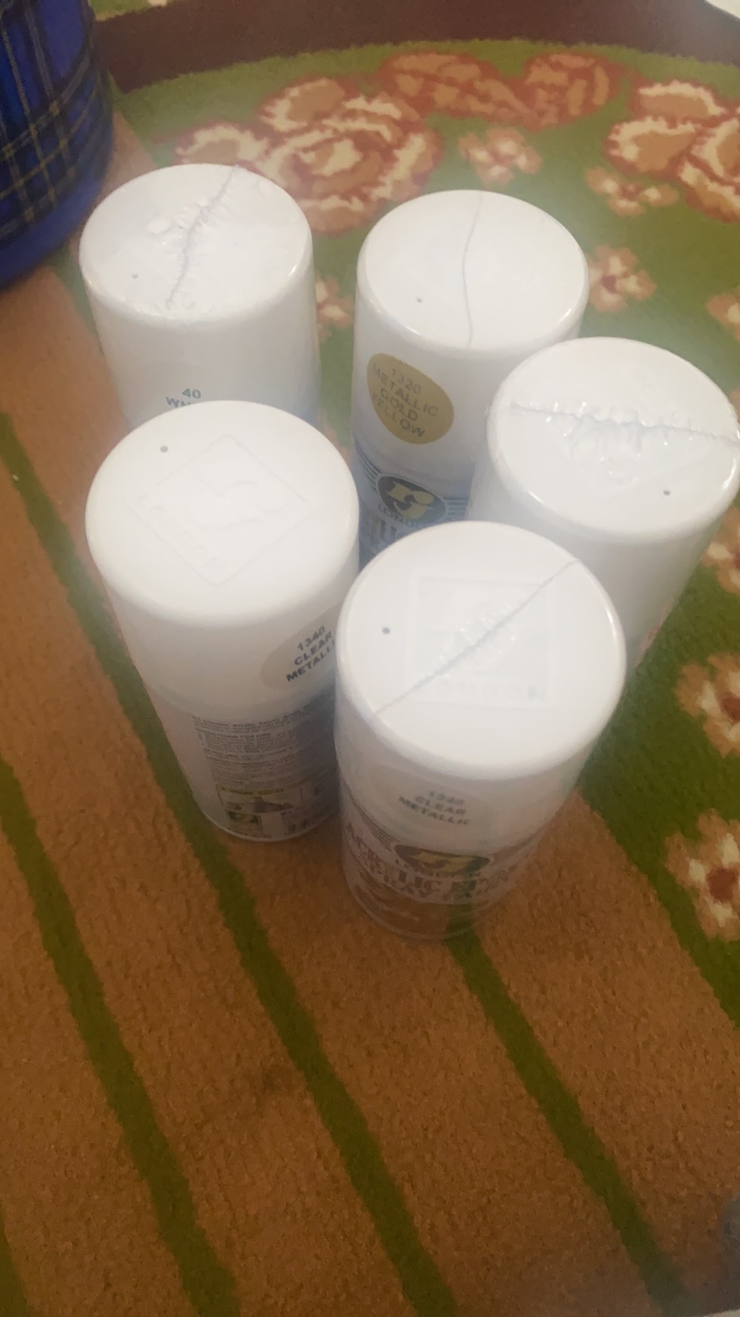 Pilok Pilox Cat Semprot Rj Gold Emas Mas Metalik Mengkilap Perunggu Bronze Putih Pernis Doff (dop)