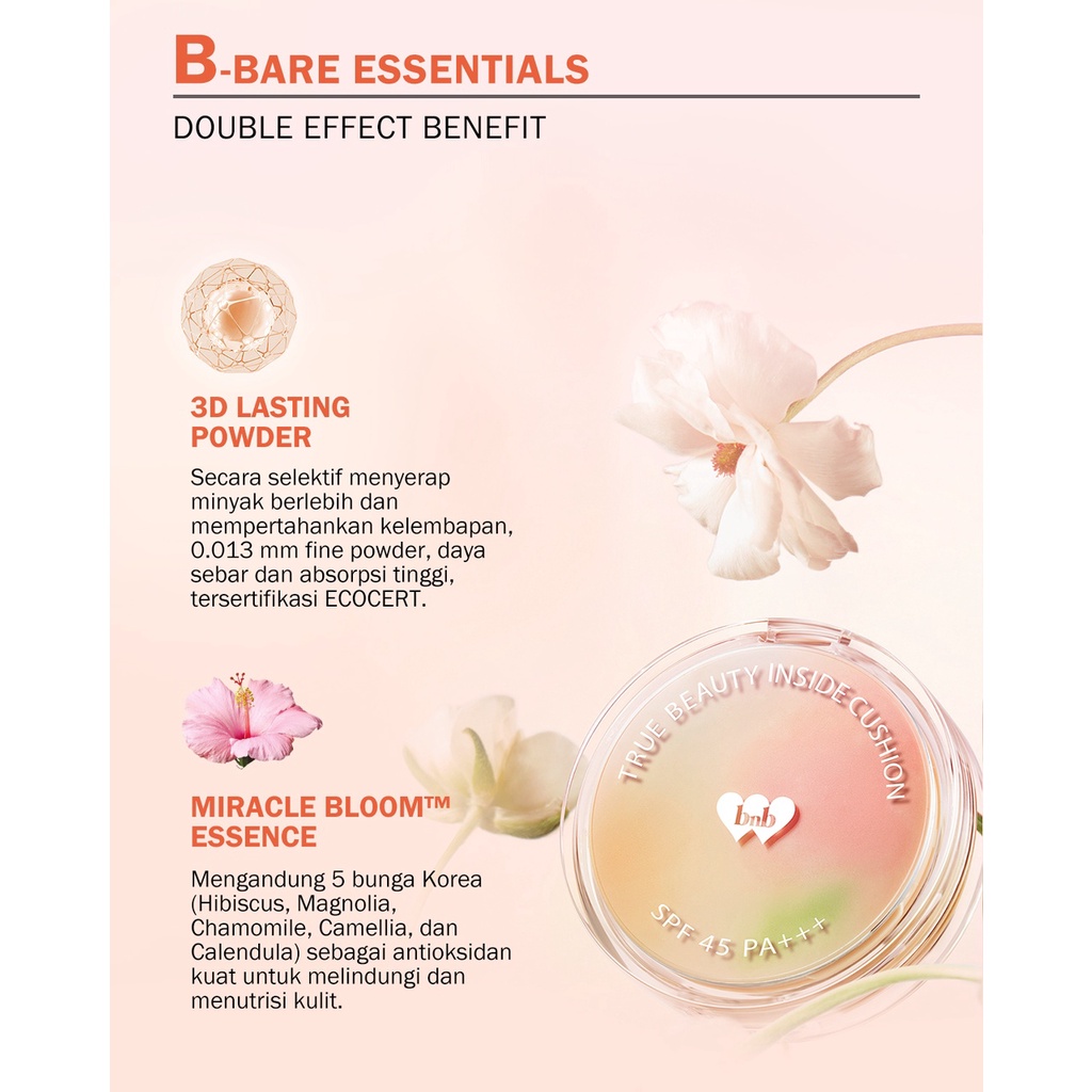 BNB barenbliss Korean Bloomatte True Beauty Inside Cushion「24H Full Coverage」[ORIGINAL]