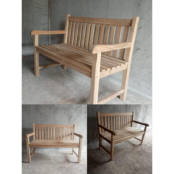 Bale bale bangku taman minimalis jati