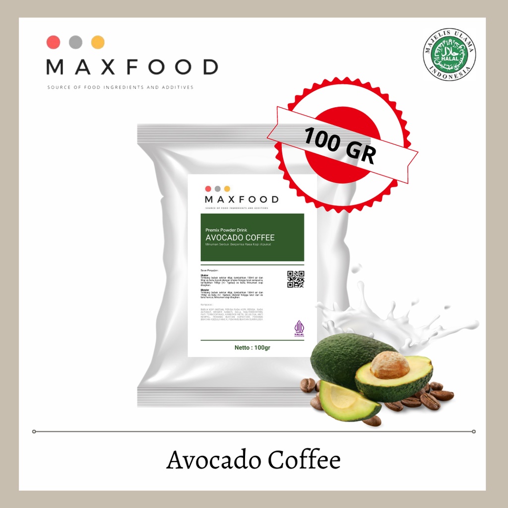 

MAXFOOD - Avocado Coffee / Bubuk Minuman Kopi Rasa Alpukat 100 Gram