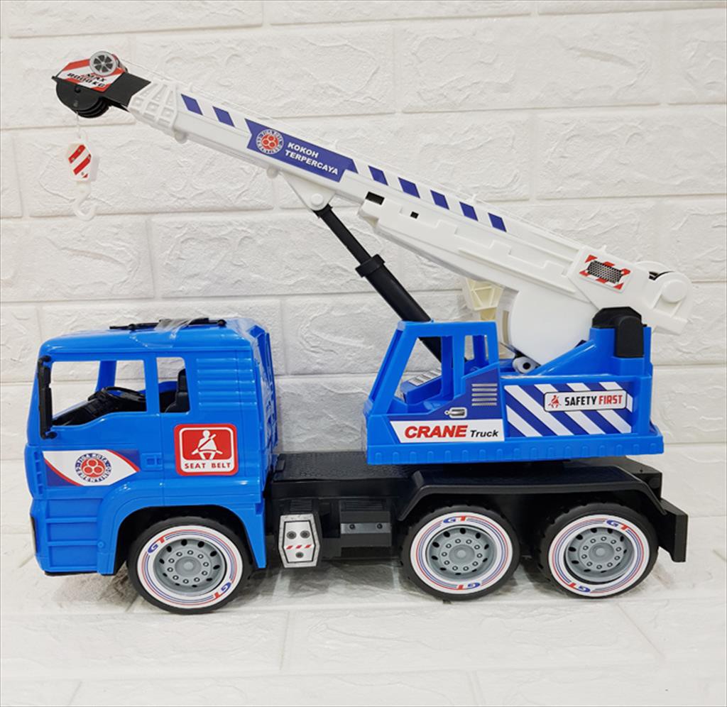 Mainan Anak Construction Crane Truck/ Truk Kontruksi Bangunan 8091A