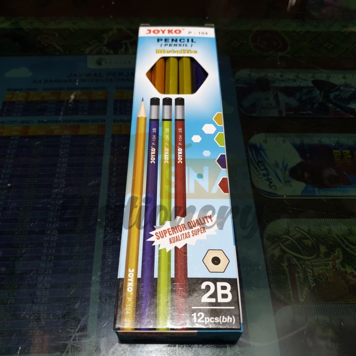 

Aman Pensil 2B P104 Metallic Joyko 1Pak Isi 12Pc Bergaransi
