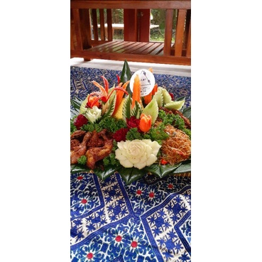 

Tumpeng penjor nasi kuning custom 10 pax