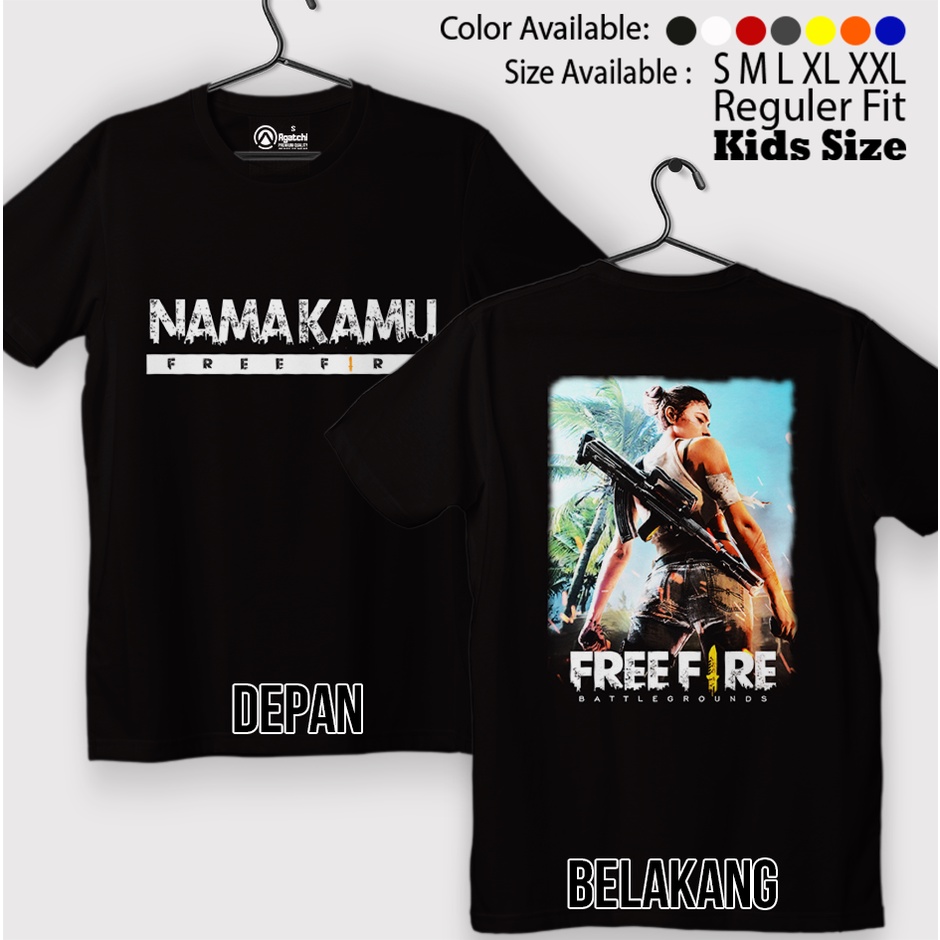 Baju Kaos Atasan Anak Laki-laki Gamers FF Free Fire Evos Aura Bigetron Alter Ego Onic