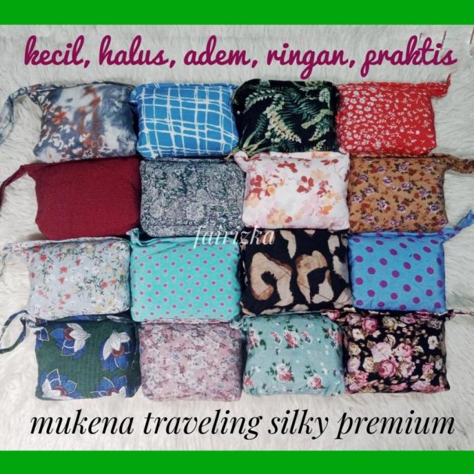 Kecil Imut Ringan Praktis Mukena Traveling katun silk
