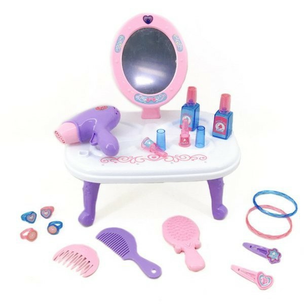 Mainan Meja Rias Anak Perempuan Dandan Make Up Happy Girl 18 pcs Mainan Edukasi Anak