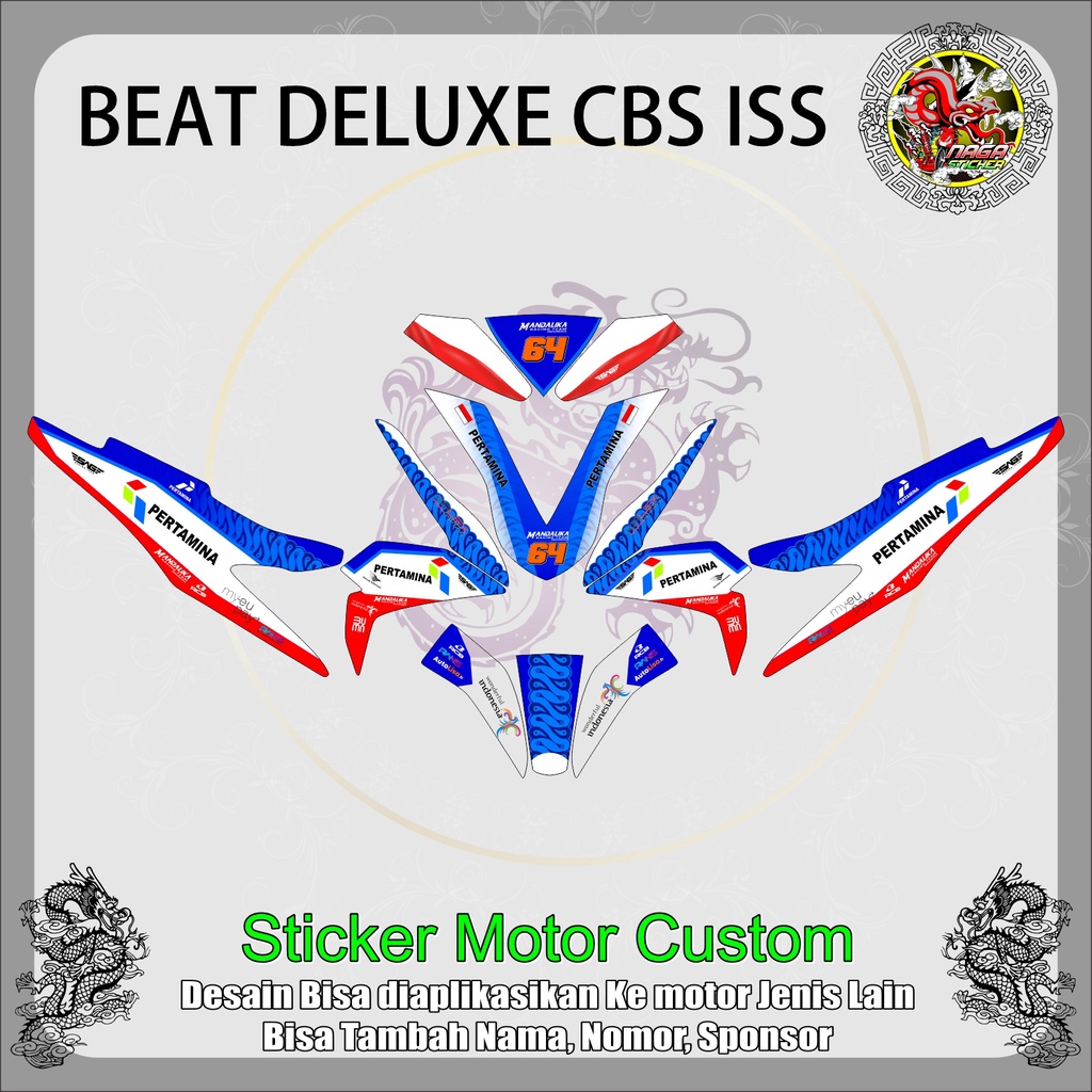 DECAL STICKER FULL BODY HONDA BEAT DELUXE 2020 CBS ISS MANDALIKA RACING