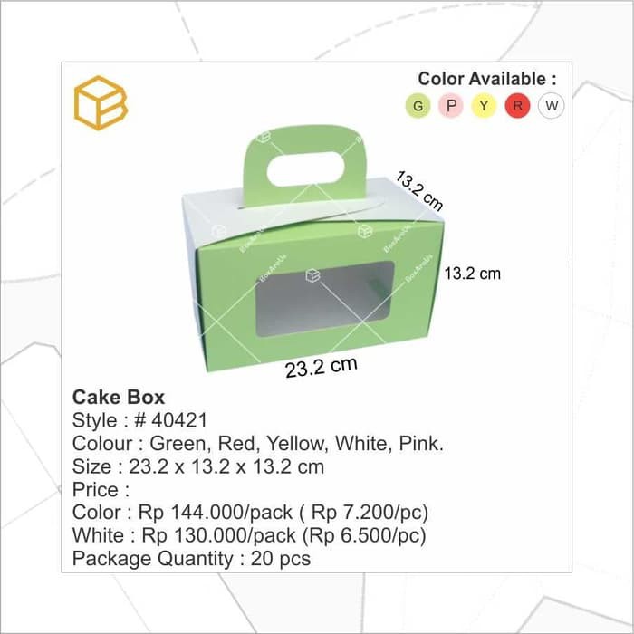 

Dijual 40421| Colour Cake box/ Gift Box/ Multipurpose Box/ Kotak/ Dus/ Kado - Putih Berkualitas