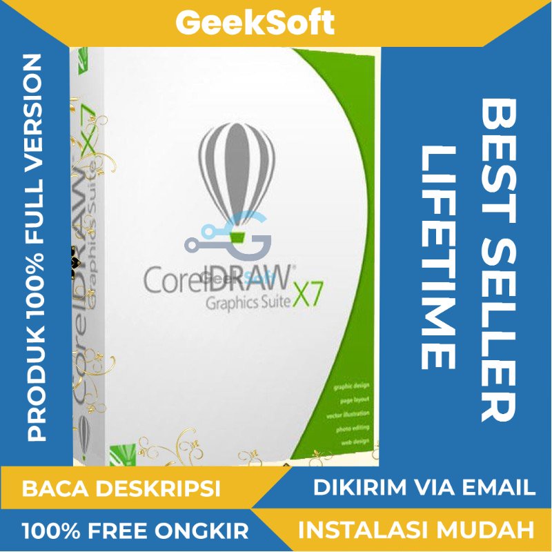 [FULL VERSION] CorelDRAW X7 LIFETIME - ORIGINAL Pro Lifetime - Desain Grafis All-in-One untuk Win dengan Fitur-Fitur Premium