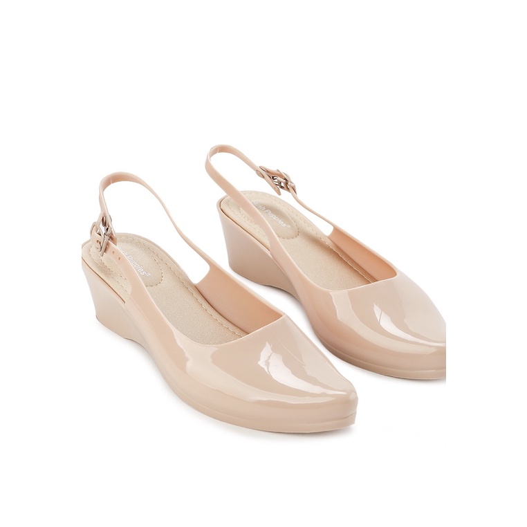 SEPATU SANDAL WEDGES HUSH PUPPIES WANITA ORIGINAL SLINGBACK CREAM HW04