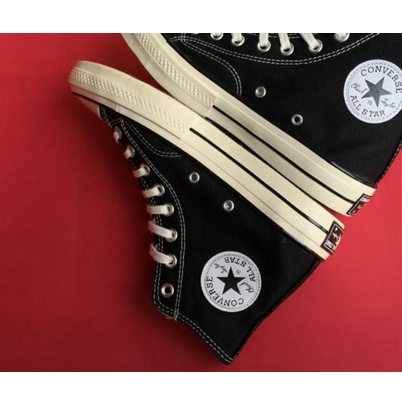 [BAYAR DI TEMPAT] SEPATU CONVERSE 70S HIGH BLACK WHITE PREMIUM EGRET ORIGINAL CHUCK TAYLOR CONVERS