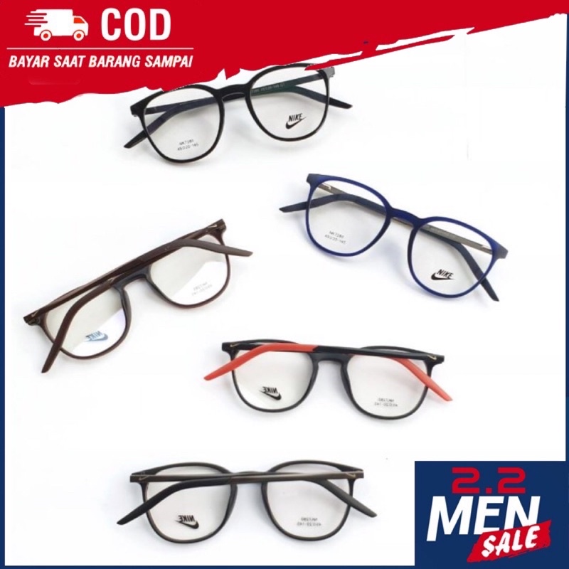 Frame Kacamata Oval NIKE 7280 Sporty Bulat / Vintage
