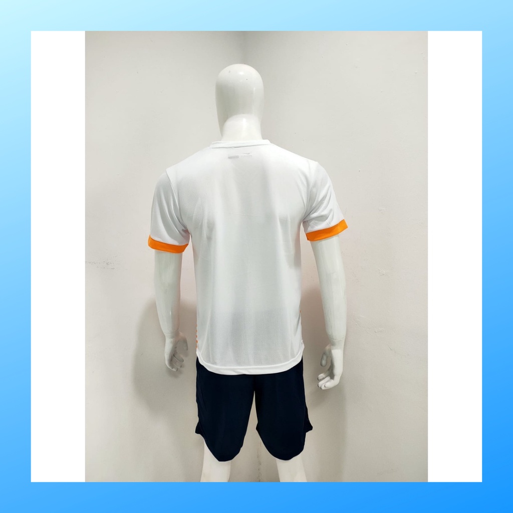 jersey futsal pria kaos sepak bola baju dan celana setelan wanita dewasa t-shirt outfit seragam jarsey kostum olahraga pakaian apparel print sport jersy soccer casual jersi suit NK158 putih