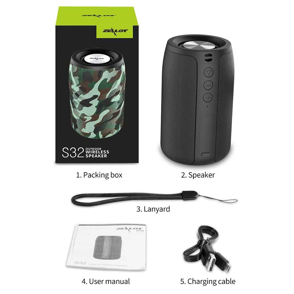 Speaker Portable bluetooth / Bluetooth speaker Extra Bass Zealot - S32