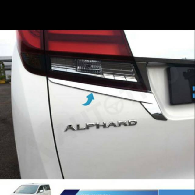 List lampu belakang chrome/ tail lamp trim chrome all new Alphard jsl