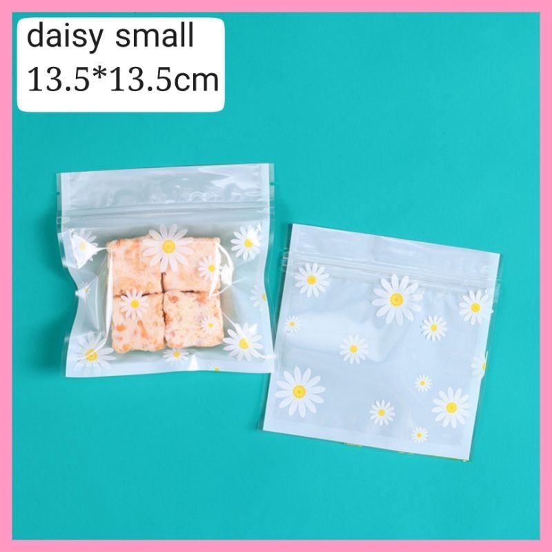 PLASTIK ZIPPER BAG COOKIES BISCUIT  PERMEN DAISY