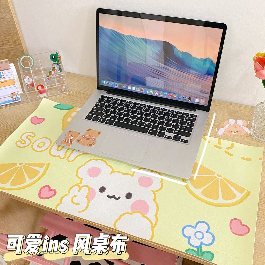 MOUSEPAD AESTHETIC / ALAS MOUSE PAD GAMING / ALAS MEJA KOMPUTER WFH / TAPLAK MEJA DEKORASI ESTETIK ANTI AIR / ALAS TATAKAN MEJA BELAJAR KERJA / CUTE RABBIT BEAR PVC TABLE MAT / KEYBOARD OFFICE / DESK PAD MOTIF CHARACTER / DESK MAT / MOLLY MOUSE PAD JUMBO