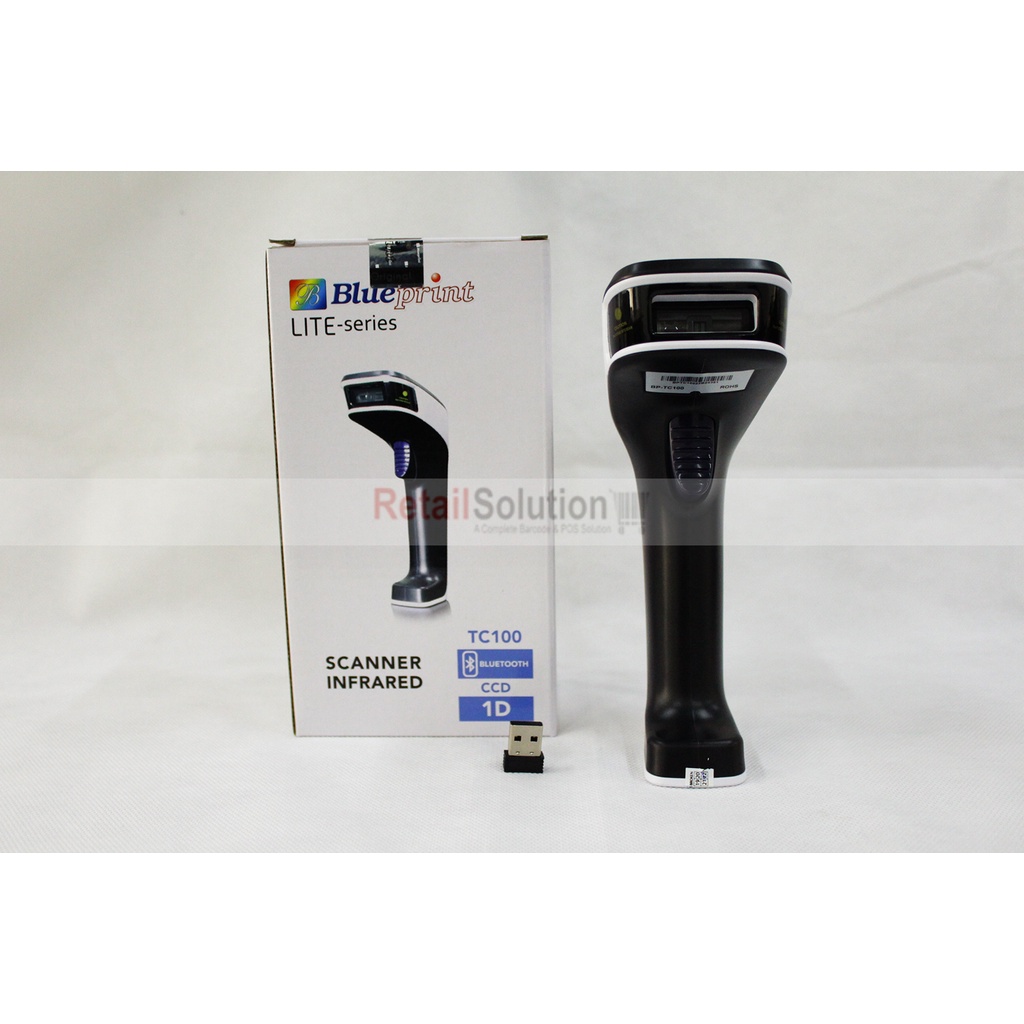 Barcode Scanner 1D Bluetooth Auto Sense CCD - Blueprint TC100 / TC-100