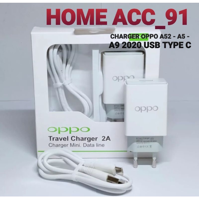 Ori Type C - Charger Carger Casan Hp Oppo A52 A53 A54 A15 A16 A5 A9 2020 Usb Tipe C 2A Kabel Charger