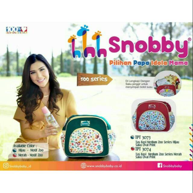 Snobby tas bayi zoo series tas medium tas baju bayi tas perlengkapan bayi baby diaper bag