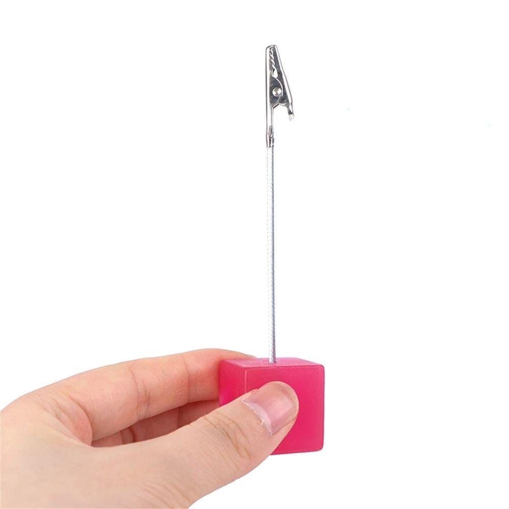 Lanfy Memo Card Holder Kubus Warna Kreatif Memo Stand Memo Card Standing Pesta Pernikahan Resepsi Klip Note Clamp