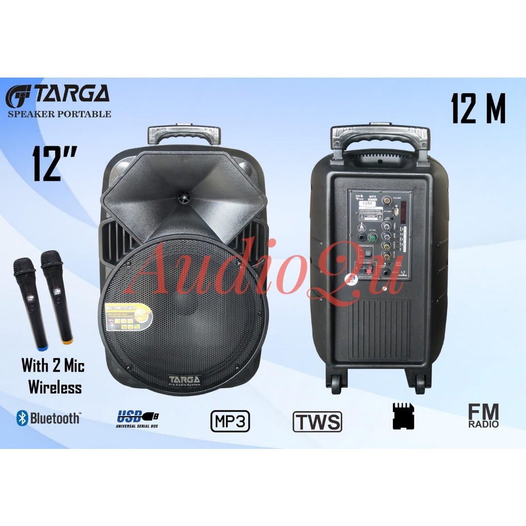 Speaker Portable Amplifier Wireless TARGA TR 12M / TR12M / TR 12 M