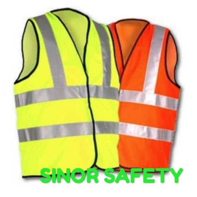 Rompi Safety Polyester 4 Line Safety Vest Proyek POLISTER