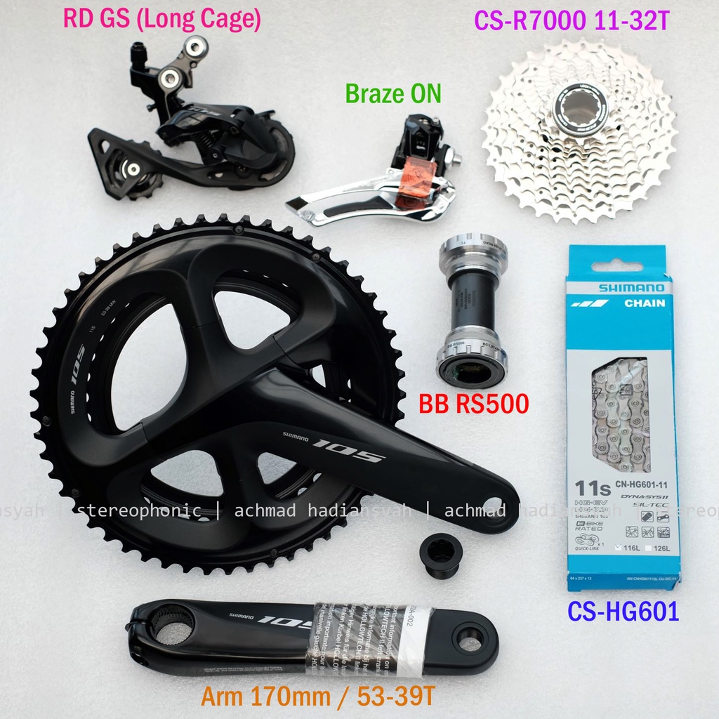 NEW Non BOX.. TANPA Brifter Groupset 105 2x11sp R7000 Groupset R7000 Groupset R7020 Groupset 2x11spe