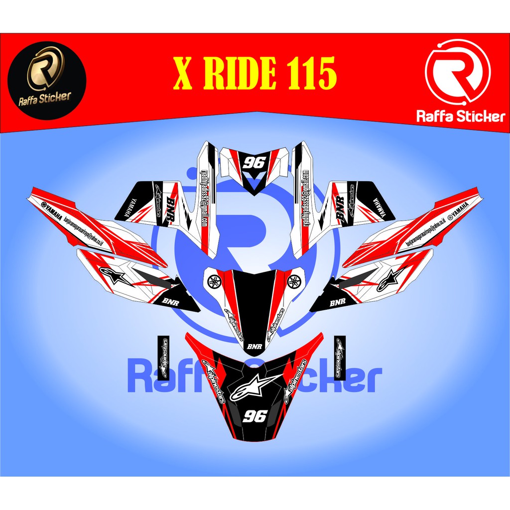 STICKER STRIPING MOTOR STICKER DECAL X RIDE 115